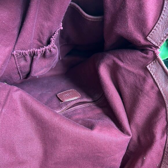 J.Jill Berry Red Genuine Leather Shoulder Bag Purse | Slouchy Soft Hobo Handbag - Picture 12 of 12